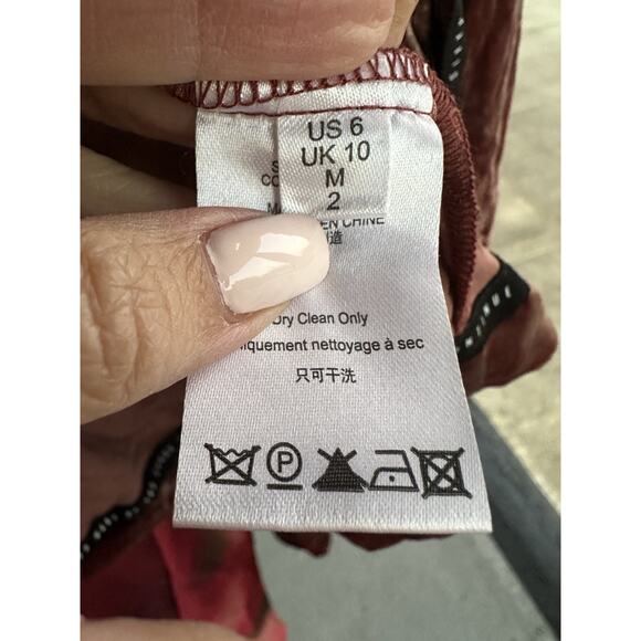 Sleeping With Jacques Net Sustain Bon Vivant Belted Velvet Robe Copper sz US 6 - Picture 14 of 16